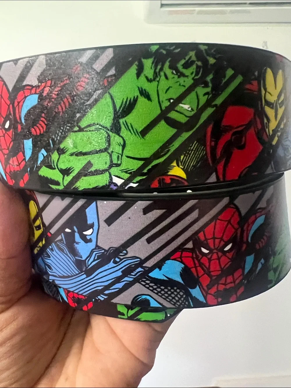 Marvel Spider-Man & Hulk Kids Black Graphic Belt